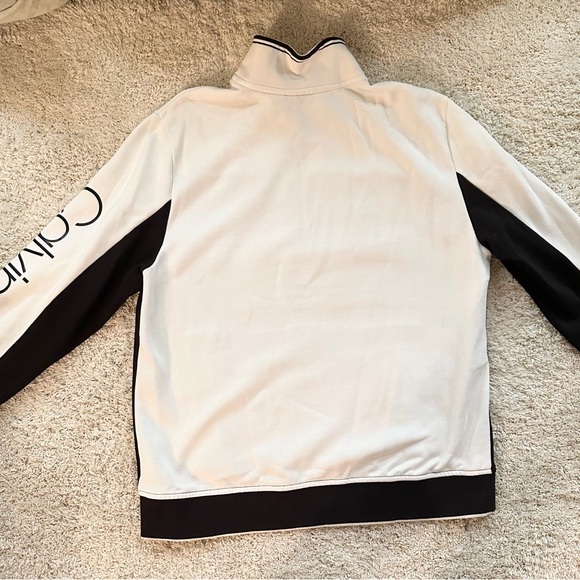 Calvin Klein Men’s Zip Black/White Sweatshirt - Picture 2 of 2